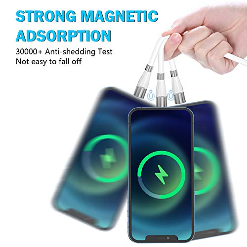 Magnetic Charging Cable, Super Organized Retractable Fast Charging Cable,AICase 3 in 1 Self Winding Phone Cable with Data Transmission, Magnetic Charging Cable for Type-C,Micro USB and iProduct