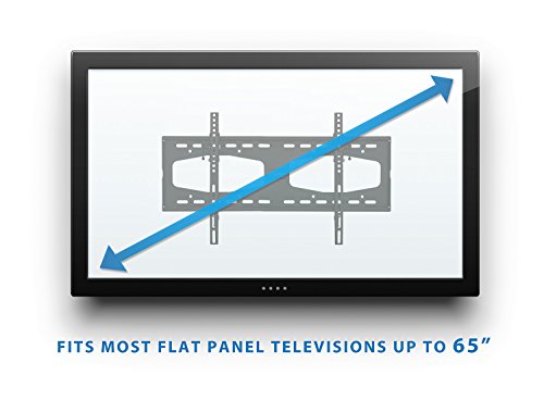 Mount-It! Slim Tilting TV Wall Mount Bracket for 32-55 Inch Samsung, Sony, Vizio, LG, Sharp TVs with Low Profile Design up to VESA 600x400mm, Black