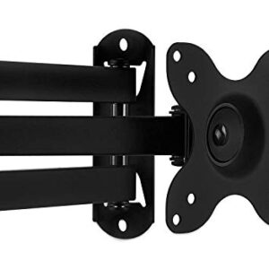 Mount-It! TV Wall Mount, Universal Fit for 19, 20, 24, 27, 32, 34, 37 and 40 Inch TVs and Computer Monitors, Full Motion Tilt and Swivel 14” Extension Arm, VESA 75, 100 Compatible