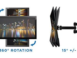 Mount-It! TV Wall Mount, Universal Fit for 19, 20, 24, 27, 32, 34, 37 and 40 Inch TVs and Computer Monitors, Full Motion Tilt and Swivel 14” Extension Arm, VESA 75, 100 Compatible