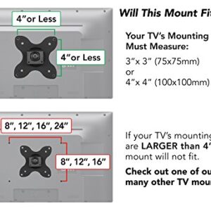 Mount-It! TV Wall Mount, Universal Fit for 19, 20, 24, 27, 32, 34, 37 and 40 Inch TVs and Computer Monitors, Full Motion Tilt and Swivel 14” Extension Arm, VESA 75, 100 Compatible