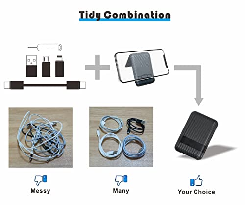 Yinow USB Type C to C Charging and Data Transfer Cable with 3 USB Adapters Combination Set in Credit-Card Size Case