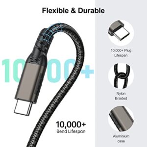 USB C Extension Cable 6.6ft, USB Type-C Male to Female Cord, [USB3.1 Gen2/10Gbps] Sync Transfer USB C Extender 100W/5A Fast Charging Compatible with MacBook,Laptop,Tablet,Mobile Phone and More