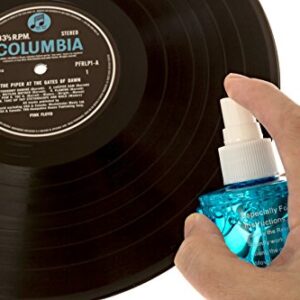 Record Cleaning Solution with Anti-static Vinyl Cloth - Premium LP Cleaner Fluid 6.7oz by Record Happy. Essential 200ml Spray Bottle to keep your Prized Album Collection like New!
