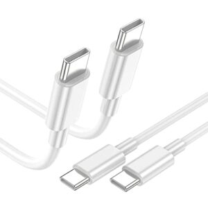 macbook pro charger cord 100w 2pack 6ft usb c to usb c apple fast charging cable for macbook pro air/2020/2019/2018/2017/2016/ipad air 4/5/ipad pro 12.9/11 type c 6 ft long usb-c to usbc power