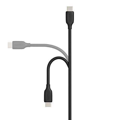 Amazon Basics Fast Charging USB-C to USB-C2.0 Cable (USB-IF Certified), 60W - 10-Foot, Black, Laptop