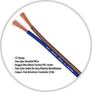 InstallGear 12 Gauge Speaker Wire AWG (100ft - Blue/Black) | Speaker Cable for Car Speakers Stereos, Home Theater Speakers, Surround Sound, Radio, Automotive Wire, Outdoor | Speaker Wire 12 Gauge