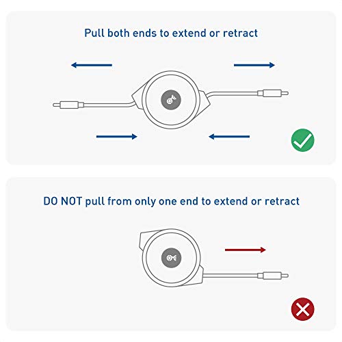 Cable Matters Short Retractable USB C Cable 3.3 ft (Short USB C to USB C Retractable Cable)