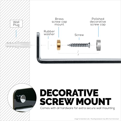 BRAINWAVZ 2-Pack 4” Small Floating Shelf Bluetooth Speaker Stand, Adhesive & Screw Wall Mount, Anti Slip, for Cameras, Baby Monitors, Webcam, Router & More, Universal Holder (SHELF11 Black)