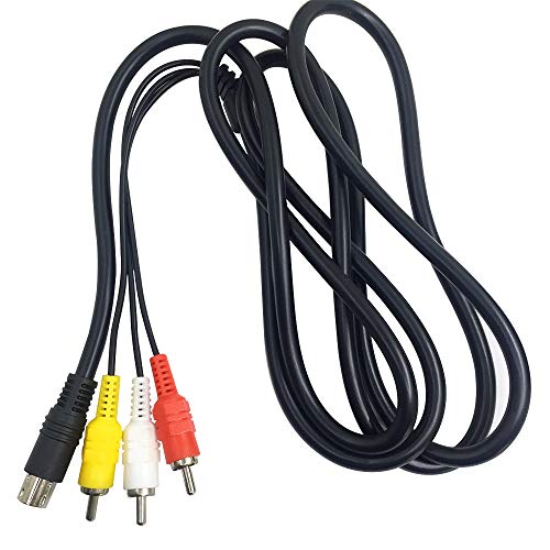 AFUNTA 6 Feet Standard AV Cable RCA Connection Cord Compatible Sega Genesis 2 & 3