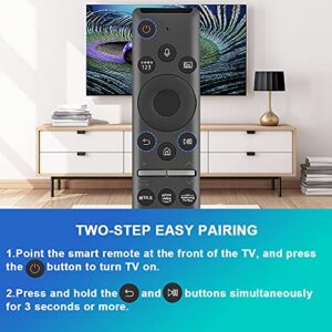 Gvirtue Universal Voice Remote Control for Samsung TV Remote All Samsung LED QLED UHD SUHD HDR LCD HDTV 4K 3D Curved Smart TVs, with Shortcut Buttons for Netflix, Prime Video, Samsung Plus