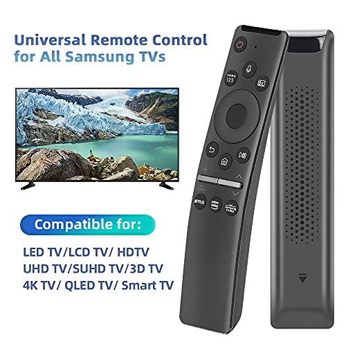 Gvirtue Universal Voice Remote Control for Samsung TV Remote All Samsung LED QLED UHD SUHD HDR LCD HDTV 4K 3D Curved Smart TVs, with Shortcut Buttons for Netflix, Prime Video, Samsung Plus