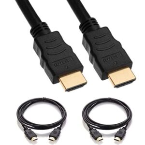 cable builders short hdmi cable [2-pack], uhd ultra high speed hdmi 2.0 with ethernet, 4k@30/50/60hz, 1080p/2160p, 18gbps, 3d, audio return, molded (2ft (2-pack)