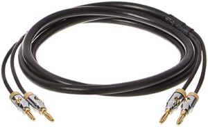 amazon basics 16awg speaker cable wire with gold-plated banana tip plugs (4mm) – cl2 – 99.9% oxygen free – 6-foot