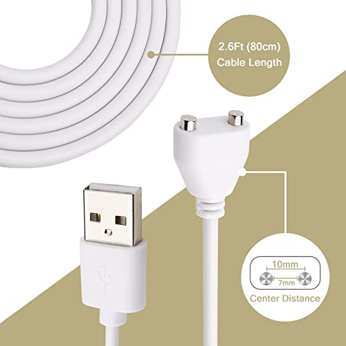 Kuzgokit Magnetic USB DC Charger Cable Replacement Charging Cord(10mm/0.39in) Wand Massagers Magnetic Charger Cable