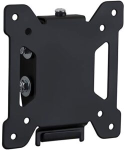 mount-it! tilting tv wall mount bracket for small tv and computer monitors, low-profile design with quick release function, fits 24, 27, 30 and 32 inch screens up to vesa 100, 44 lbs capacity, black