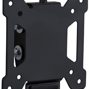 Mount-It! Tilting TV Wall Mount Bracket for Small TV and Computer Monitors, Low-Profile Design with Quick Release Function, Fits 24, 27, 30 and 32 Inch Screens Up to VESA 100, 44 Lbs Capacity, Black