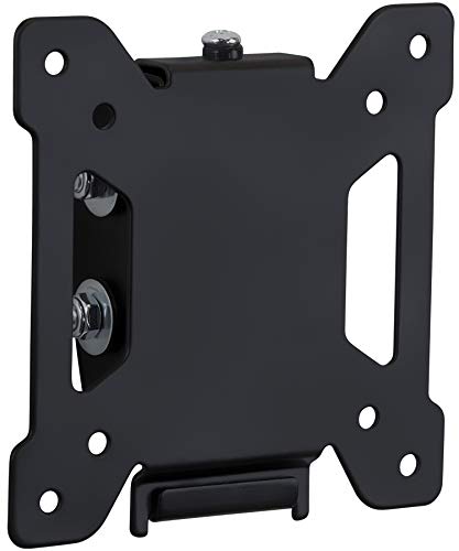 Mount-It! Tilting TV Wall Mount Bracket for Small TV and Computer Monitors, Low-Profile Design with Quick Release Function, Fits 24, 27, 30 and 32 Inch Screens Up to VESA 100, 44 Lbs Capacity, Black