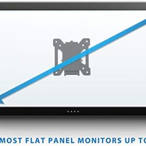 Mount-It! Tilting TV Wall Mount Bracket for Small TV and Computer Monitors, Low-Profile Design with Quick Release Function, Fits 24, 27, 30 and 32 Inch Screens Up to VESA 100, 44 Lbs Capacity, Black