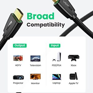 UGREEN 4K HDMI Cable 6FT,18Gbps High Speed Braided HDMI Cord 2.0 with Ethernet,Support 4K 60Hz 2160P 1080P 3D ARC Compatible with UHD TV Monitor Computer Xbox 360 PS5 PS4 Blu-ray and More