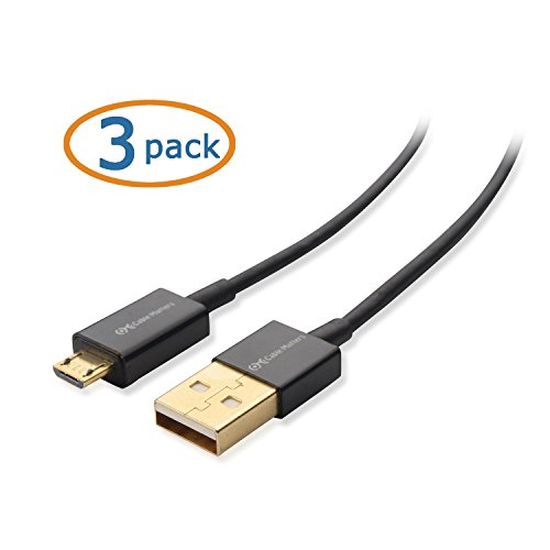 Cable Matters 3-Pack Micro USB 2.0 Cable in Black 3 Feet