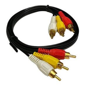 3ft rca m/mx3 audio/video cable gold plated – audio video rca stereo cable 3ft
