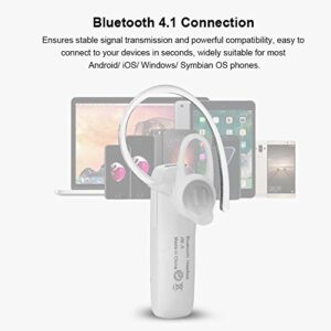 Yoidesu TWS Wireless Bluetooth Ear-Hook Earbuds Portable True Wireless Earbuds Noise-Canceling Hands-Free Sports & Exercise in Ear Business Headphones (White)