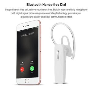 Yoidesu TWS Wireless Bluetooth Ear-Hook Earbuds Portable True Wireless Earbuds Noise-Canceling Hands-Free Sports & Exercise in Ear Business Headphones (White)