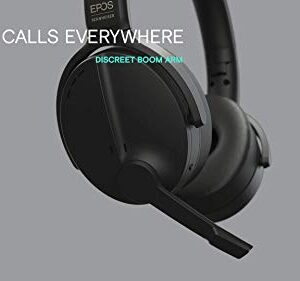 EPOS | SENNHEISER Adapt 560 (1000207) - Dual-Sided, Dual-Connectivity, Wireless, Bluetooth, ANC On-Ear Headset | Discreet Foldable Boom Mic | for Mobile Phone & Softphone | Teams Certified (Black)