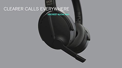 EPOS | SENNHEISER Adapt 560 (1000207) - Dual-Sided, Dual-Connectivity, Wireless, Bluetooth, ANC On-Ear Headset | Discreet Foldable Boom Mic | for Mobile Phone & Softphone | Teams Certified (Black)