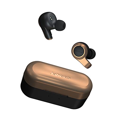 Jabees] Firefly Vintage Bluetooth Wireless Gaming Earbuds - Noise Cancelling Waterproof Headphones with 4 Mic for Call & Music - 40Hr Playtime with Charging Case, Low Latency, aptX, ENC(Bronze)