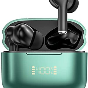 Ear Buds Noise Cancelling Wireless Earbuds Bluetooth 5.1 Headphones with 4 Microphone Stereo Deep Bass Air Buds 30H Playback LED Power Display in-Ear Earphones IPX6 Waterproof for iPhone&Android