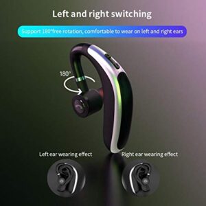 Wireless Earbuds,Bluetooth 5.0 Wireless Headset Ear-Mounted Noise Cancelling Deep Bass Stereo Earphone with High Power Long Standby Headphone for Phone Black One Size