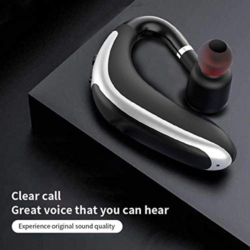 Wireless Earbuds,Bluetooth 5.0 Wireless Headset Ear-Mounted Noise Cancelling Deep Bass Stereo Earphone with High Power Long Standby Headphone for Phone Black One Size