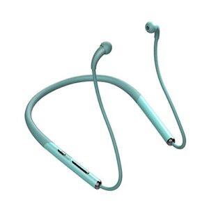 heave wireless headphones,bluetooth neckband hifi stereo bass sports earphones,waterproof noise cancelling magnetic earbuds with microphone for workout running gym green