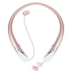 bluetooth headphones retractable earbuds wireless neckband headset sports noise cancelling stereo earphones with mic