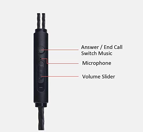 3.5mm Jack Volume Control Earbuds with Microphone in Ear Headphone Earphones for Galaxy A13 5G, A12 A13 A21 A22 A02S A03S A04S, S10 Plus, Note 9, Moto G Pure, One 5G Ace, Edge Plus, G9 Play (Black)