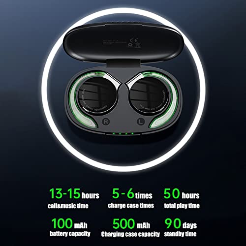 ESSONIO Open Ear Headphones Noise Cancelling Headphones Bluetooth earpiece Bluetooth Headset Runnning Headphones Workout Headphones Earbuds for Cell Phone IPX5 Waterproof with mic for Sports