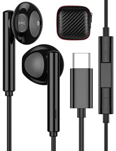 titacute usb c headphones wired earbuds with microphone noise canceling in-ear usb type c earphone for samsung a53 s ultra galaxy z flip fold s21 s22 s20 google pixel 7 pro 6a 6 5 oneplus 10t 10 pro 9