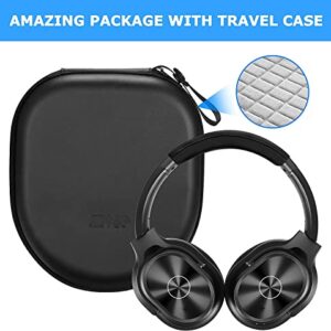 2 Items,1 Black Zihnic Active Noise Cancelling Headphones Bundle with 1 Blue Zihnic Bluetooth Wireless Headset