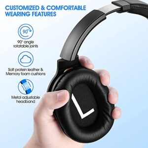 2 Items,1 Black Zihnic Active Noise Cancelling Headphones Bundle with 1 Blue Zihnic Bluetooth Wireless Headset