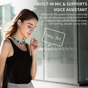 Wireless Earbuds Neckband Bluetooth Headphones for iPhone 14 Pro Max 100Hrs Playtime in Ear Bluetooth Deep Bass Stereo Headset with Mic TF Card Slot Sports Outdoor Running Earphones for Android Phone