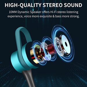 Wireless Earbuds Neckband Bluetooth Headphones for iPhone 14 Pro Max 100Hrs Playtime in Ear Bluetooth Deep Bass Stereo Headset with Mic TF Card Slot Sports Outdoor Running Earphones for Android Phone