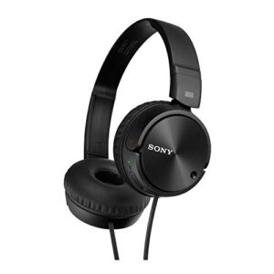 Sony MDRZX110NC Noise Cancelling Headphones (Black) Bundle with MDR-EX15AP EX Series Earbuds with Mic (2 Items)