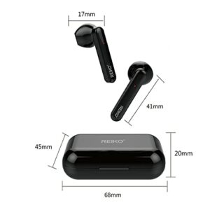 for Motorola Moto g Power (2021) in-Ear Earphones Headset with Mic and Touch Control TWS Wireless Bluetooth 5.0 Earbuds with Charging Case - Black