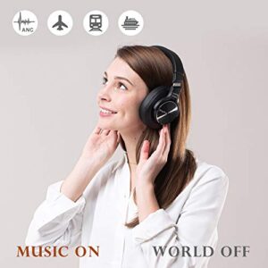 Srhythm NC75 Pro Noise Cancelling Headphones Bluetooth V5.0 Wireless 40Hours Playtime Over Ear Headsets Bundle with Headphone Accessories Pack NC75/NC15 Noise Cancelling Headphone