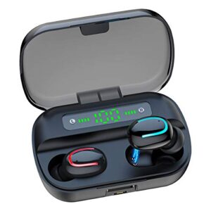 cuizi wireless earbuds bluetooth headphones,5.0 hd stereo sound wireless headset, ipx7 waterproof headphones built-in mic, noise canceling,long playtime, with charging case