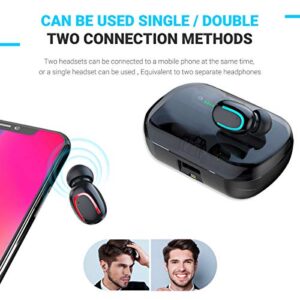 CUIZI Wireless Earbuds Bluetooth Headphones,5.0 HD Stereo Sound Wireless Headset, IPX7 Waterproof Headphones Built-in Mic, Noise Canceling,Long Playtime, with Charging Case