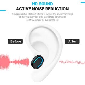 CUIZI Wireless Earbuds Bluetooth Headphones,5.0 HD Stereo Sound Wireless Headset, IPX7 Waterproof Headphones Built-in Mic, Noise Canceling,Long Playtime, with Charging Case