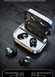 VOLT+ Plus TECH Wireless V5.3 LED Pro Earbuds Compatible with Xiaomi Redmi Note 12 Pro IPX3 Water & Sweatproof/Noise Reduction & Quad Mic(Black)